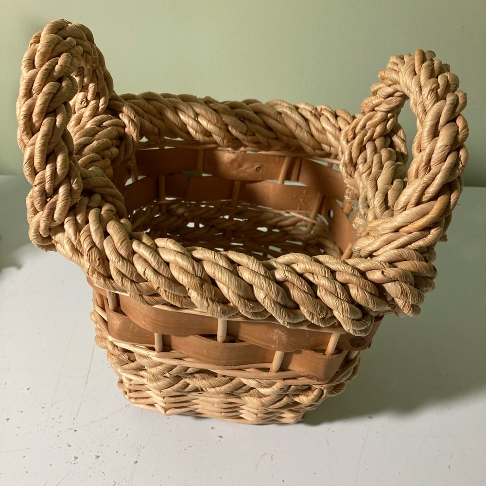 Natural Woven Basket with Handles